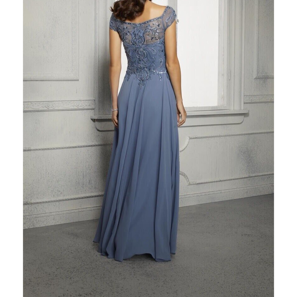 MGNY Madeline Gardner for NY by Mori Lee Dress 72419 Slate Sz. 16 (Sample) - Picture 5 of 8